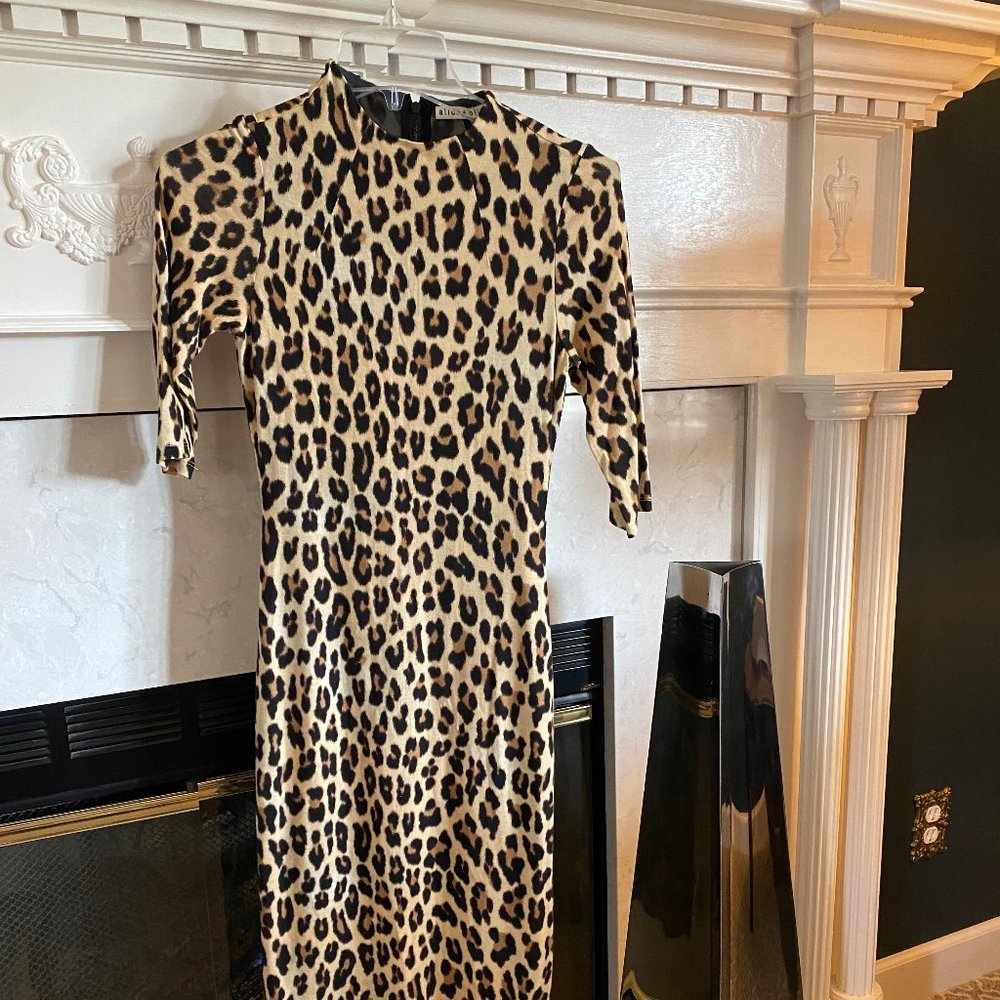 Leopard Print Midi Dress Alice + Olivia Size 2